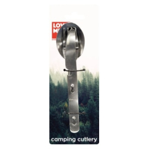 3pc Camping Cutlery Set St/St 3pc Camping Cutlery Set St/St